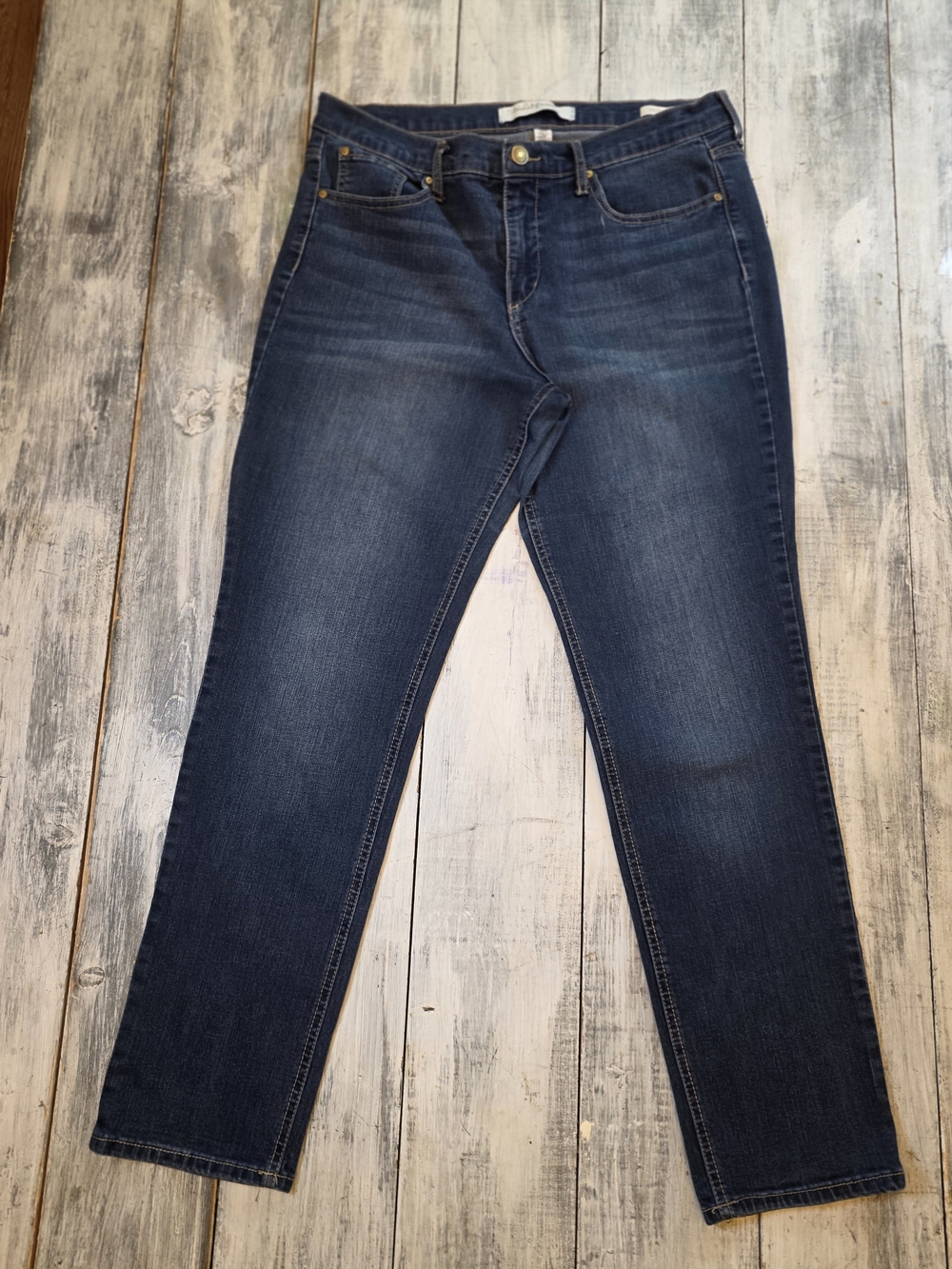 Vintage America Women's Indigo Mid Ride Skinny Weekend Crop Jeans sz 12/31